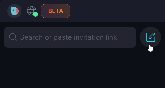 Personal Group 📂 · Create a group Click 'Start chat' �� button on the top of the screen.